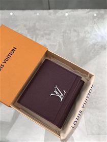 replica Louis Vuitton LV Lockme II Short Wallet Real Leather Purse Bag M64837 Purple