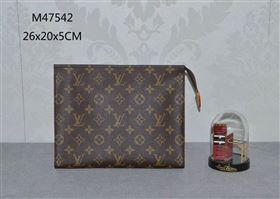 LV Louis Vuitton Monogram Clutch Handbag M47542 Toiletry Bag Brown