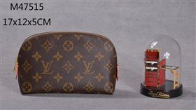 LV Louis Vuitton Monogram Nano Speedy Clutch Handbag M47515 Cosmetic Bag Brown