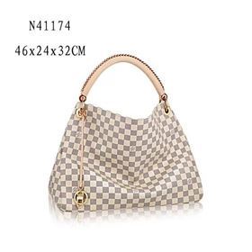 LV Louis Vuitton Artsy Handbag N41174 Damier Bag White