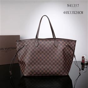 LV Louis Vuitton Neverfull GM Handbag N41357 Damier Bag Brown