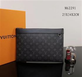 Men LV Louis Vuitton M62291 Pochette Apollo Clutch Bag Monogram Handbag Gray