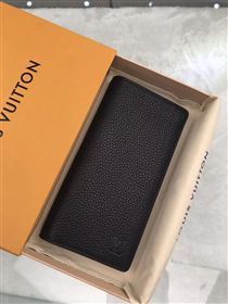 replica Louis Vuitton LV Brazza Wallet Taurillon Leather Purse Bag Black M58192