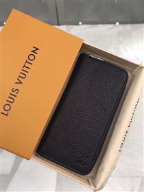 replica Louis Vuitton LV Zippy Wallet Taurillon Leather Purse Bag Black M58412