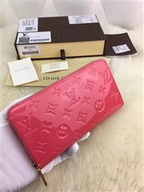 replica M93202 Louis Vuitton LV Monogram Zippy Wallet Patent Leather Purse Bag Red