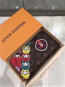 replica Louis Vuitton LV Monogram Zippy Kabuki Wallet Purse Bag Brown M67249