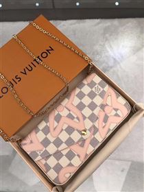 replica Louis Vuitton LV Pochette Felicie Wallet Bag Damier Azur Canvas Purse N63106