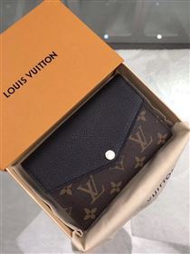 replica Louis Vuitton LV Pallas Short Wallet Monogram Purse Bag Black M60990