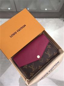 replica Louis Vuitton LV Pallas Short Wallet Monogram Purse Bag Maroon M56243