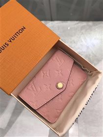 replica Louis Vuitton LV Monogram Key Pouch Wallet Real Leather Purse Bag Pink M61247