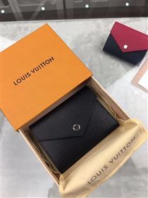 replica Louis Vuitton LV Victorine Epi Leather Wallet Purse Bag Black M62173