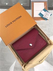 replica Louis Vuitton LV Victorine Epi Leather Wallet Purse Bag Maroon M62171