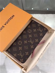 replica Louis Vuitton LV Monogram Double Zippy Wallet Purse Bag Pink M66567