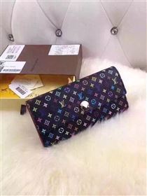 replica Louis Vuitton LV Monogram Long Snap Wallet Clutch Purse Bag M93747 Black