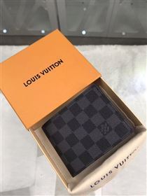 replica Louis Vuitton LV Amerigo Wallet Damier Graphite Purse Bag N41635 Gray