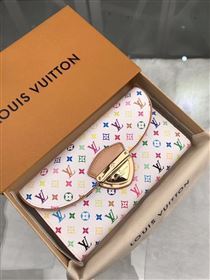 replica M93737 Louis Vuitton LV Monogram Two Fold Flap Wallet Purse Bag White