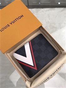replica Louis Vuitton LV Slender Wallet America Cup Damier Purse Bag Red N64008