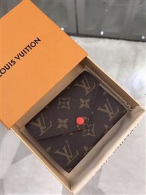 replica Louis Vuitton LV Victorine Wallet Monogram Canvas Purse Bag Orange M41938