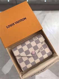 replica Louis Vuitton LV Victorine Wallet Damier Azur Canvas Purse Bag White N64022