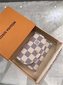 replica Louis Vuitton LV Rosalie Coin Purse Wallet Damier Azur Canvas Bag White N62361