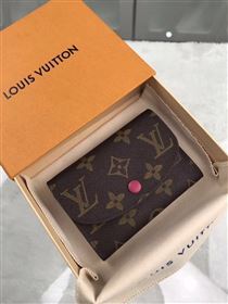 replica Louis Vuitton LV Rosalie Coin Purse Wallet Monogram Canvas Bag Rose M41939