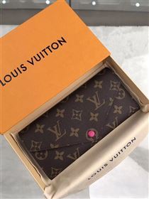 replica Louis Vuitton LV Josephine Wallet Monogram Canvas Purse Bag Rose M60708