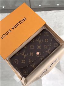 replica Louis Vuitton LV Emilie Wallet Monogram Canvas Purse Bag Nude M61447