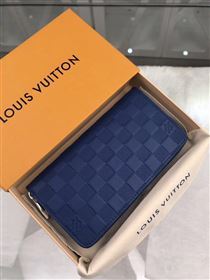 replica Louis Vuitton LV Zippy Wallet Damier Infini Leather Purse Bag Blue N60015