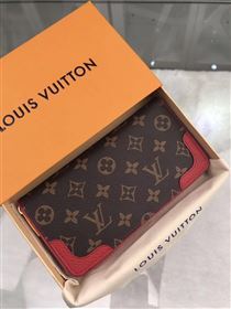 replica Louis Vuitton LV Zippy Wallet Retiro Monogram Canvas Purse Bag Red M61187