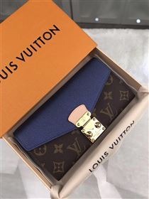 replica Louis Vuitton LV Pallas Wallet Monogram Leather Purse Bag Blue M64092