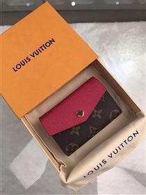 replica Louis Vuitton LV Sarah Multicartes Wallet Monogram Purse Bag Rose M61273