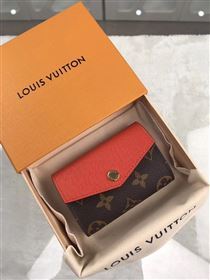 replica Louis Vuitton LV Sarah Multicartes Wallet Monogram Purse Bag Orange M61273
