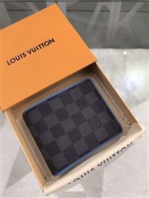 replica N64434 Louis Vuitton LV Multiple Wallet Damier Canvas Purse Bag Blue