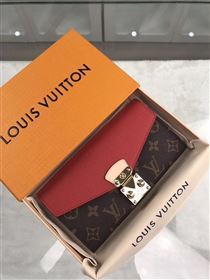 replica M58414 Louis Vuitton LV Pallas Wallet Monogram Canvas Purse Bag Red