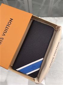 replica M64094 Louis Vuitton LV Zippy Wallet Vertical Taiga Leather Purse Bag Black