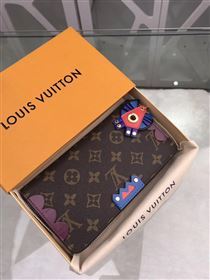 replica Louis Vuitton LV Zippy Totem Wallet Monogram Canvas Purse Bag Purple M61349