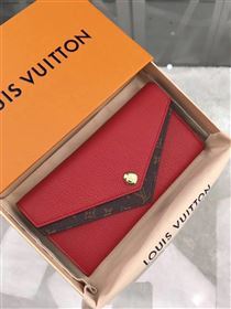 replica M64317 Louis Vuitton LV Double V Wallet Calf Leather Purse Bag Red