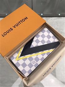 replica N64007 Louis Vuitton LV Brazza Wallet Damier America Cup Purse Bag White