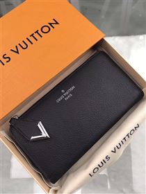 replica M60146 Louis Vuitton LV Comete Wallet Real Leather Purse Bag Black