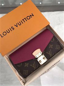replica M56241 Louis Vuitton LV Pallas Wallet Monogram Canvas Purse Bag Maroon