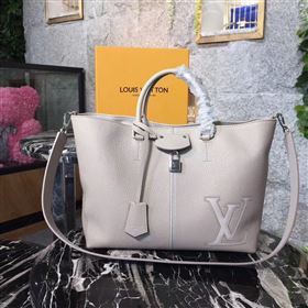 replica LV Louis Vuitton Pernelle Handbag Real Leather Bag M54779 Apricot