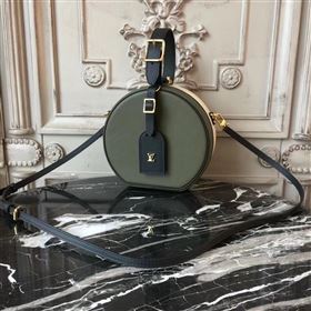 replica Louis Vuitton LV Petite Boite Chapeau Handbag Real Leather Shoulder Bag M43514 Green