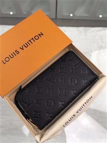 replica M60571 Louis Vuitton LV Zippy Wallet Monogram Leather Purse Bag Black