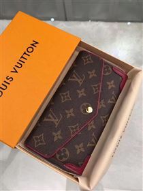 replica M61186 Louis Vuitton LV Sarah Wallet Retiro Monogram Canvas Purse Bag Maroon