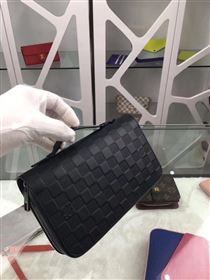 replica N61254 Louis Vuitton LV Zippy XL Wallet Clutch Damier infini Leather Purse Bag Black