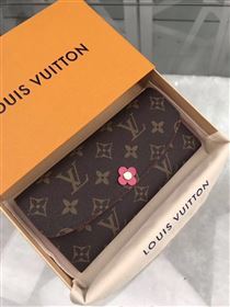 replica M64204 Louis Vuitton LV Emilie Flower Wallet Monogram Canvas Purse Bag Rose