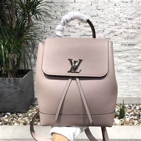replica Louis Vuitton LV Lockme Backpack Handbag Real Leather Bag M41815 Apricot