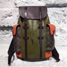 replica Louis Vuitton LV Supreme Christopher PM Backpack Epi Leather Bag M41709 Green&Orange