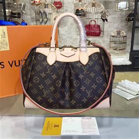 replica Louis Vuitton LV Segur Handbag Monogram Leather Shoulder Bag M41632 Brown