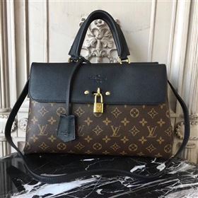 replica Louis Vuitton LV Monogram Venus Handbag Leather Shoulder Bag M41737 Black